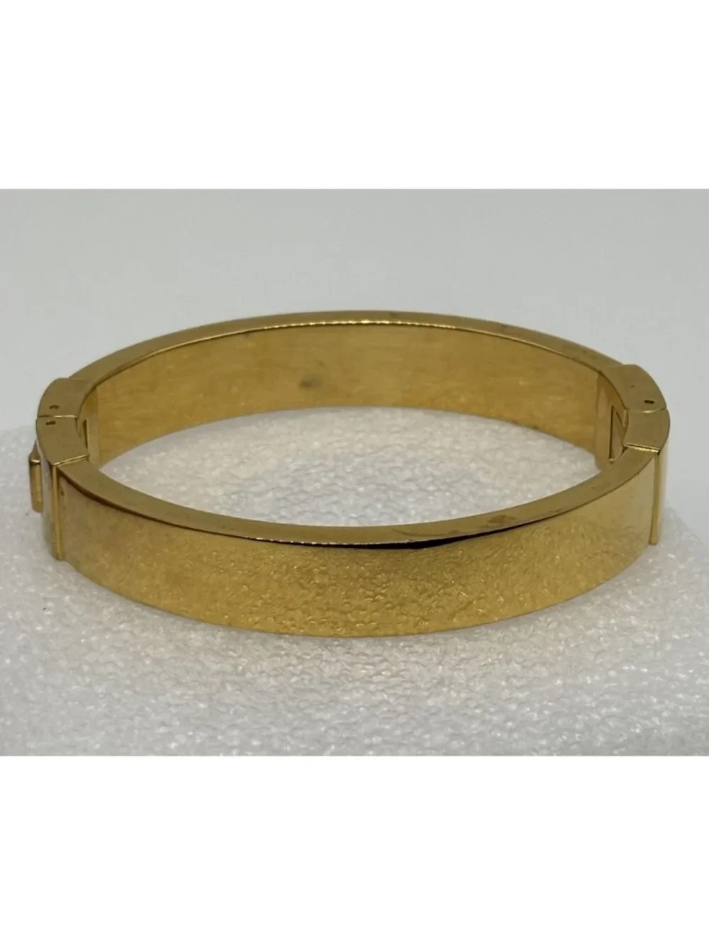 Michael Kors Color Crush Hinged Bangle Cuff Garnet Colored Baguette Pave Crystal